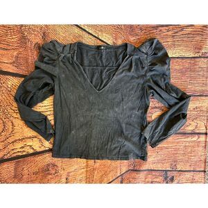 7‎ For All Mankind Women's Black Blouse
